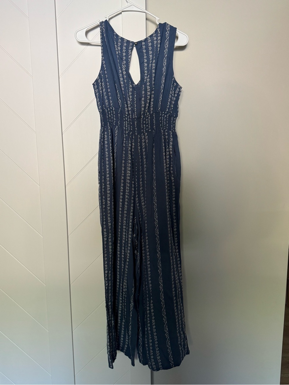 Japna Blue Boho Print Sleeveless Wide Leg Jumpsuit Women’s Large - Picture 7 of 9